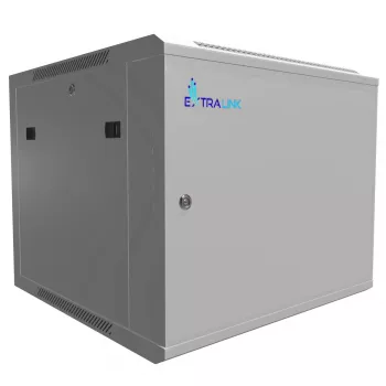 Extralink 9U 600x600 ASP pilka sieninė spinta, metalinės durys
