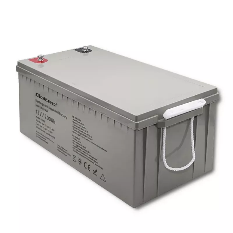 Įkraunama AGM baterija QOLTEC 53069 12V 200Ah atsarginiam maitinimui ir UPS sistemoms