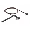USB laidas DeLOCK EASY-USB 2.0 Type-A į Micro-B vyriškas 0,5 m juodas