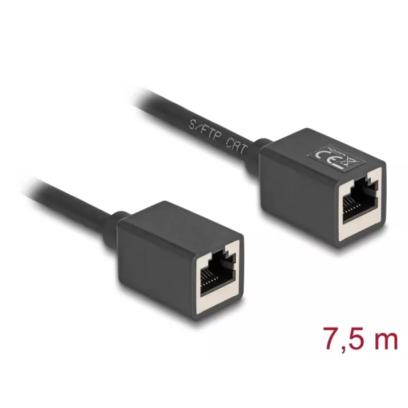 Tinklo kabelis DeLOCK 90334 RJ-45 Cat6a 7,5 m juodas
