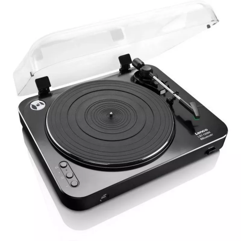Belt-drive audio turntable Lenco LBT-120BK Juoda Semi Automatic
