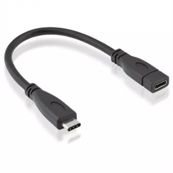 Roline – USB ilginamasis kabelis – USB-C (V) į USB-C (Mot) – USB 3.1 – 15 cm – juoda