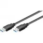 “Wentronic Goobay” USB 3.0 SuperSpeed laidas, juodas, 0,5 m - USB 3.0 kištukas (A tipo) > USB 3.0 kištukas (A tipo) (95716)