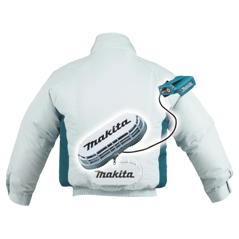 Makita | Belaidis ventiliuojamas švarkas, baltas, L