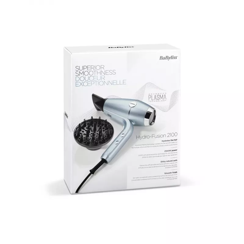 Plaukų džiovintuvas BABYLISS D773DE 2100 W, joninis, 3 šilumos / 2 greičiai, šalto oro pūtimas, 2 antgaliai, metalinis
