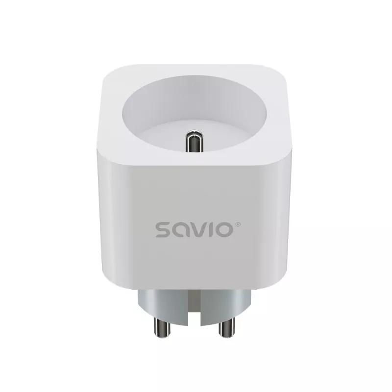 Išmanusis lizdas SAVIO AS-01 16A Wi‑Fi 2.4 GHz, E/F tipo kištukas, 220–240 V, 3680 W, baltas