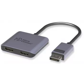 DisplayPort skirstytuvas MicroConnect MC-DP-2XDP — DisplayPort į 2x DisplayPort signalo dubliatorius