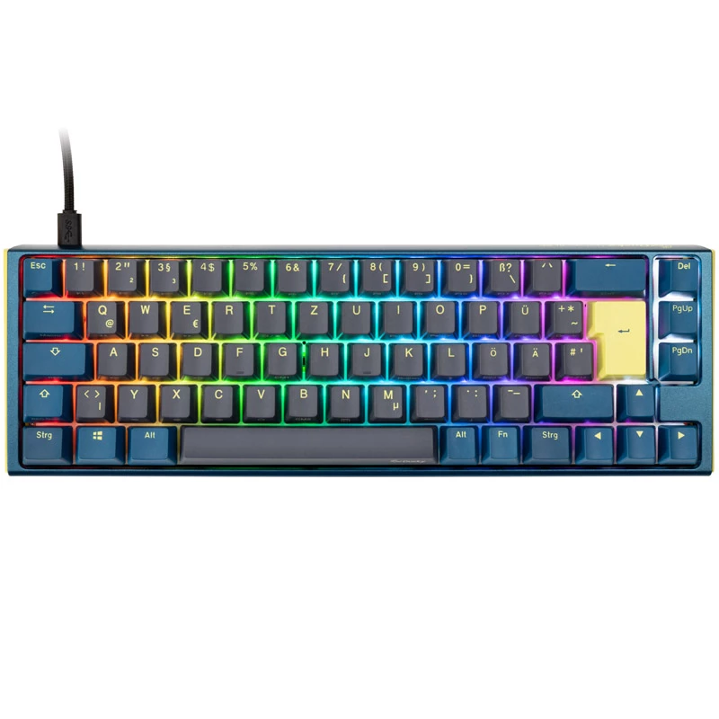 Ducky One 3 SF DayBreak klaviatūra žaidimams USB vokiška juoda mėlyna