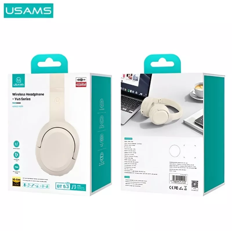 „Bluetooth“ ausinės „Usams Yun Series TDLYEJYX02“ smėlio spalvos