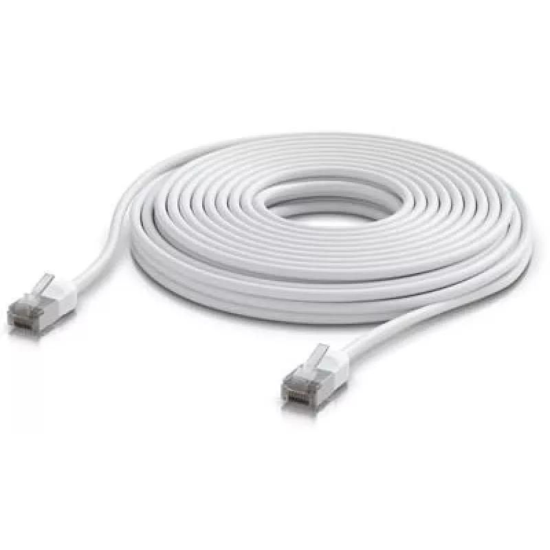 Tinklo kabelis Ubiquiti UACC-Cable-Patch-Outdoor-C6A-12M-W RJ-45 Cat6a 12m baltas