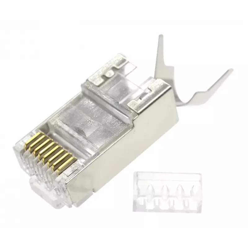 RJ45 jungtys GEMBIRD CAT7 8P8C auksuotos 15µ FTP/SFTP pakuotėje 50 vnt.