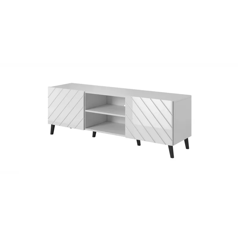 RTV spintelė ABETO 150x42x52 baltas/baltas blizgus