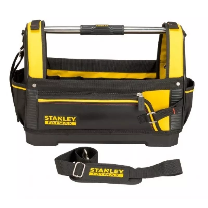 Įrankių dėžė STANLEY 1-93-951, plastikinė, atverčiamas dangtis, rankenos, 480×250×330 mm, juoda