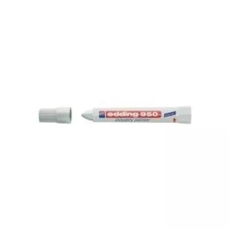 Pramoninis žymeklis Edding E-950 White Fine Tip — 1 vnt., smulkus antgalis žymėjimui ant metalo, plastiko ir padengtų paviršių