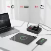 Maitinimo lizdų blokas MACLEAN MCE393 B — 4 lizdai, 3×USB, 110–240V, 2500W, 3 m laidas, juodas