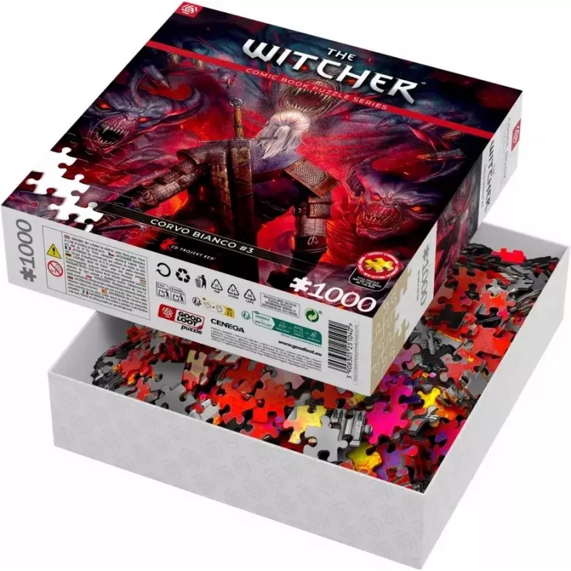 Good Loot komiksų dėlionė: The Witcher (Wiedźmin) Corvo Balta, 1000 vnt.