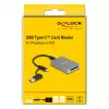 DeLOCK USB Type-C Card Reader skaitytuvas CFexpress XQD Aliuminis Pilka 10000 Mbit/s
