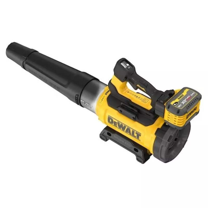 Rankinis lapų pūstuvas DeWalt DCMBL777X1-QW — bešepetėlis variklis, 21,5 m³/min, 258 km/h, 9 Ah baterija, 3 greičio nustatymai, 3,2 kg