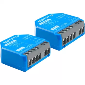 Išmanusis jungiklis „Shelly 1 Gen4“, belaidis, 240 V kintamoji įtampa, „Bluetooth 5.0“ / „Wi‑Fi“ / „ZigBee“, plastikinis korpusas, 42×16×37 mm, pakuotėje 2 vnt.