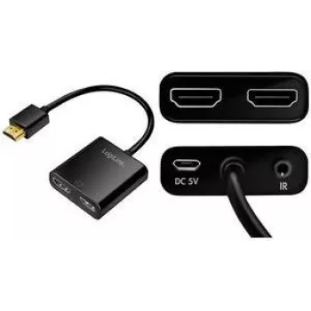 LogiLink HD0061 - HDMI skirstytuvas 1x2 prievadų 4K/60 Hz sumažinimo įrenginys