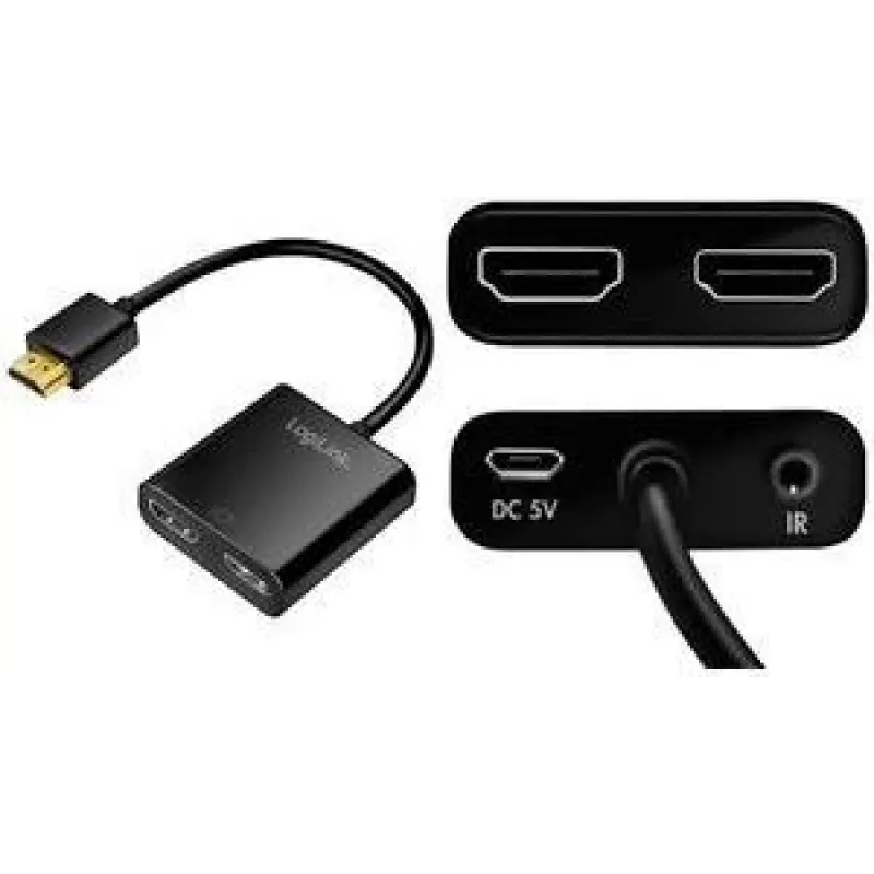 LogiLink HD0061 - HDMI skirstytuvas 1x2 prievadų 4K/60 Hz sumažinimo įrenginys