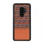 man and wood išmaniojo telefono dėklas Samsung Galaxy S9 Plus — rudas languotas su juodu apvadu