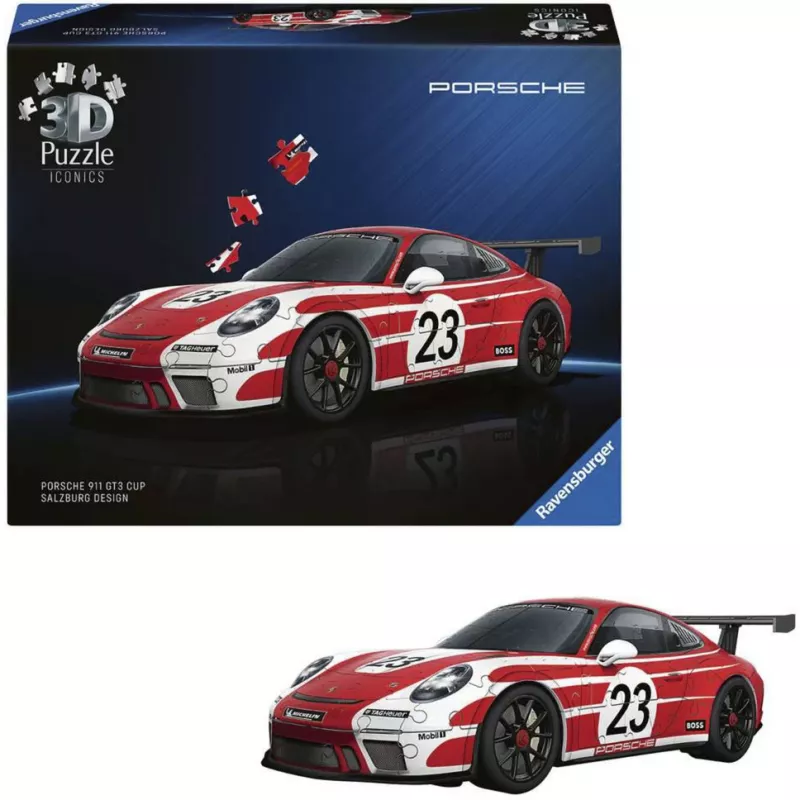 3D dėlionė Ravensburger Porsche 911 „Salzburg Edition“ – modelio konstruktorius kolekcinis (Ravensburger 12008038)