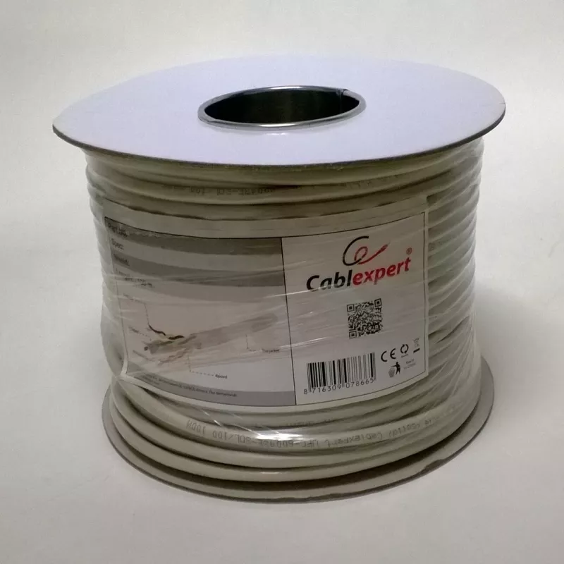 Gembird CAT6 UTP 100m tinklo kabelis U/UTP (UTP) pilkas