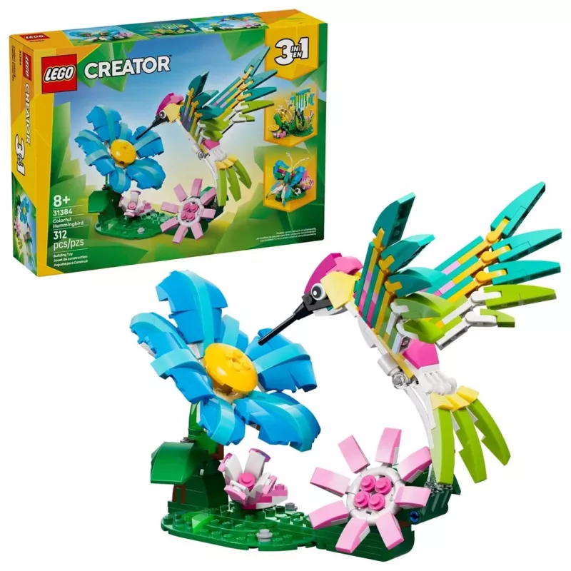 LEGO CREATOR 3 IN 1 31384 Laukiniai gyvūnai: Spalvingas kolibris