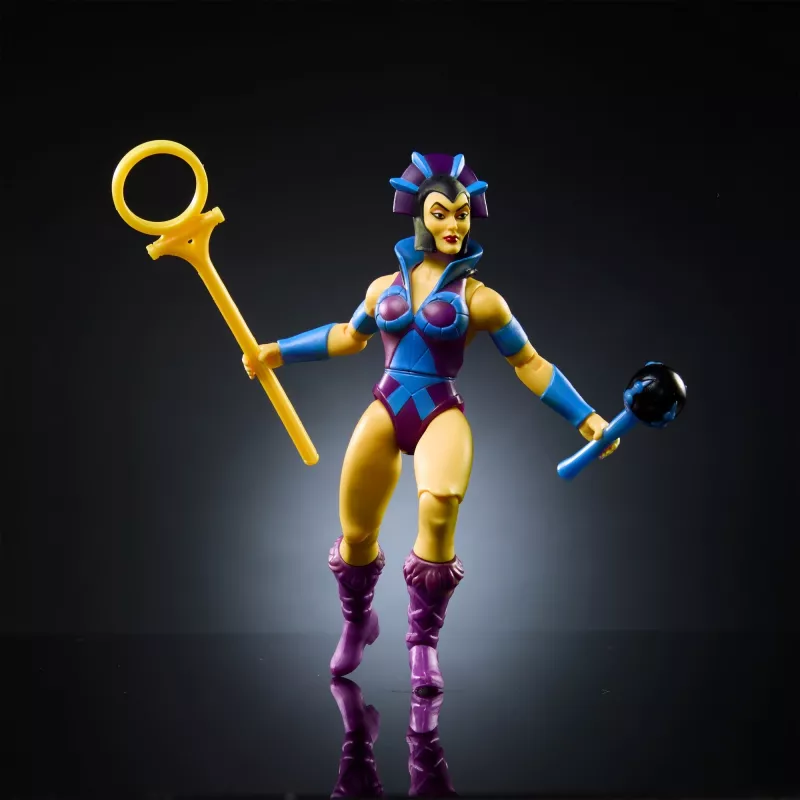 Lankstoma žaislinė figūrėlė MATTEL Masters of the Universe Origins Evil-Lyn – kolekcinė veiksmo figūrėlė, lankstomos jungtys