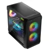 Kompiuterio korpusas Logic Concept Portos Mini ARGB Micro ATX juodas