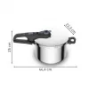 Greitpuodis Tefal SECURE TRENDY 6L su nerūdijančio plieno garinimo krepšeliu, tinkamas indukcijai