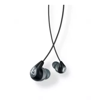 Shure SE112-GR ausinės laidinės į ausis įdedamos skambučiams / muzikai juodos, pilkos