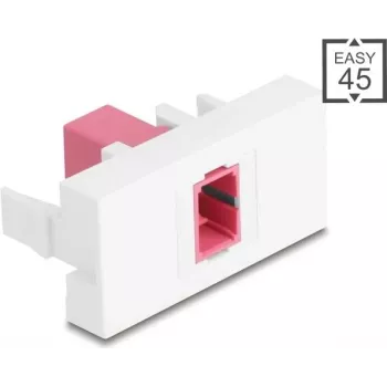 Patch panel modulis DELOCK 90895 — SC Simplex šviesolaidinis adapteris, violetinė/baltos spalvos