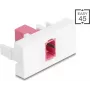 Patch panel modulis DELOCK 90895 — SC Simplex šviesolaidinis adapteris, violetinė/baltos spalvos