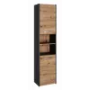Vonios spintelė top e shop S40 ANTRACYT/ARTISAN, laisvai stovinti, 400×300×1700 mm, 6 lentynos, 2 durys