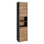 Vonios spintelė top e shop S40 ANTRACYT/ARTISAN, laisvai stovinti, 400×300×1700 mm, 6 lentynos, 2 durys