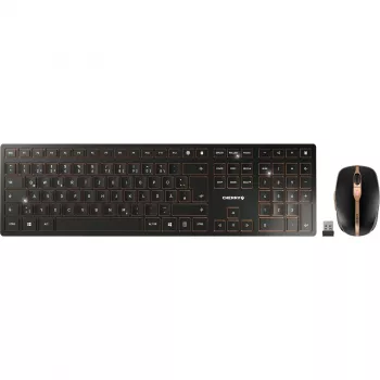 CHERRY DW 9100 plonas klaviatūra Pelė įskaičiuota Universalus RF Belaidis + Bluetooth QWERTZ Vokiečių Juoda