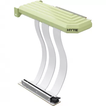 “Hyper Riser” PCIe 5.0 keltuvas, HYTE, 20 cm, žalia / balta (ACC-HYTE-PCIE50-MM)