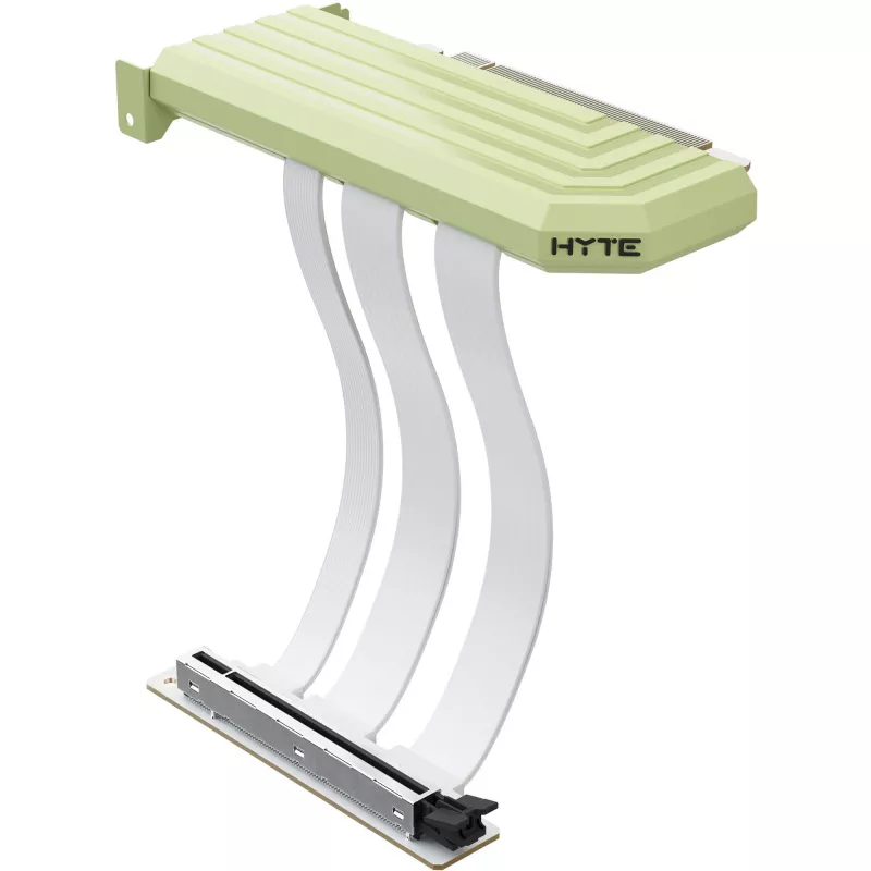 “Hyper Riser” PCIe 5.0 keltuvas, HYTE, 20 cm, žalia / balta (ACC-HYTE-PCIE50-MM)