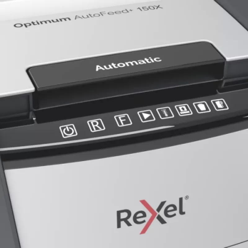 Rexel Optimum AutoFeed+ 150X automatinis kryžminio pjovimo popieriaus smulkintuvas P4