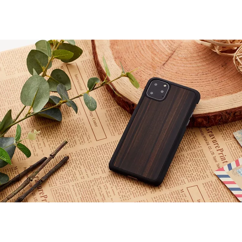 man and wood telefono dėklas, skirtas iPhone 11 Pro — juodmedžio juodumo, kietas apsauginis galinis dangtelis
