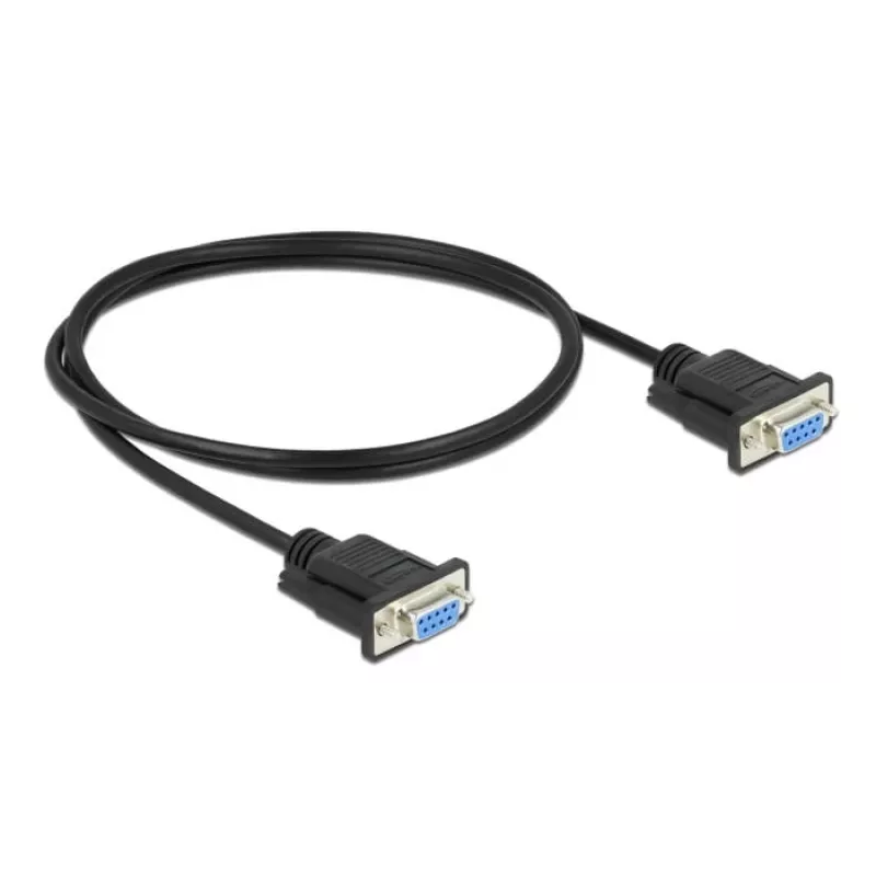Serijinis laidas DeLOCK 86608 juodas 1 m RS-232 Sub-D9