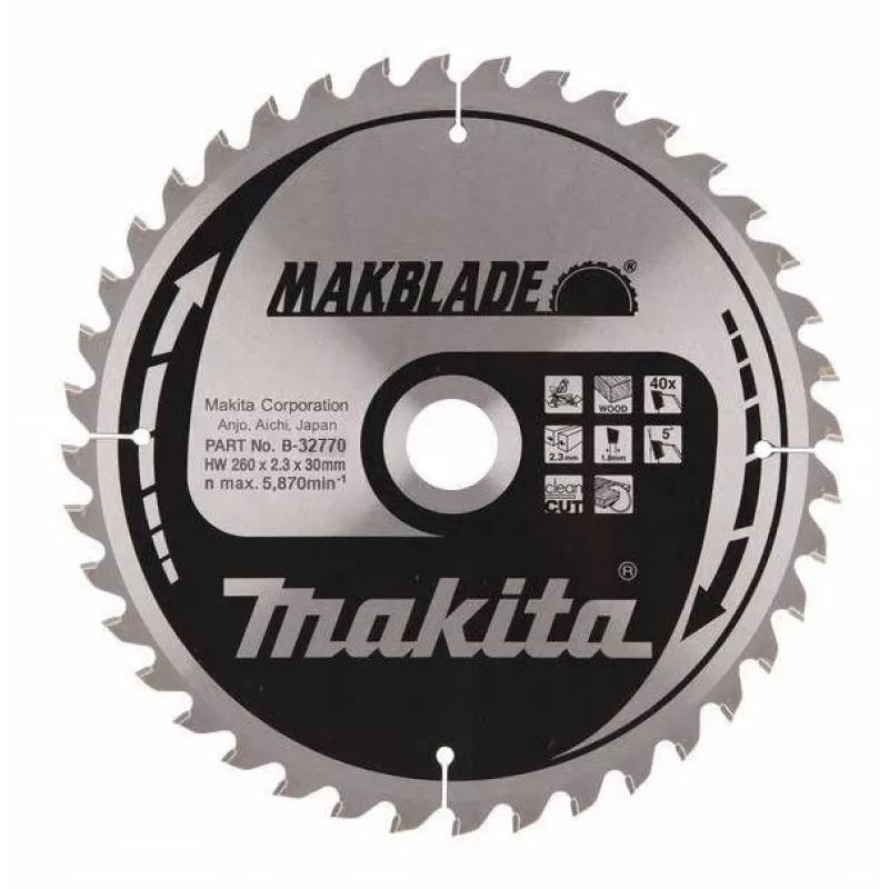 Makita MakBlade diskinis pjūklas 26 cm 1 vnt.