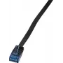 Tinklo laidas LogiLink 0,25 m RJ45 Cat6 juodas