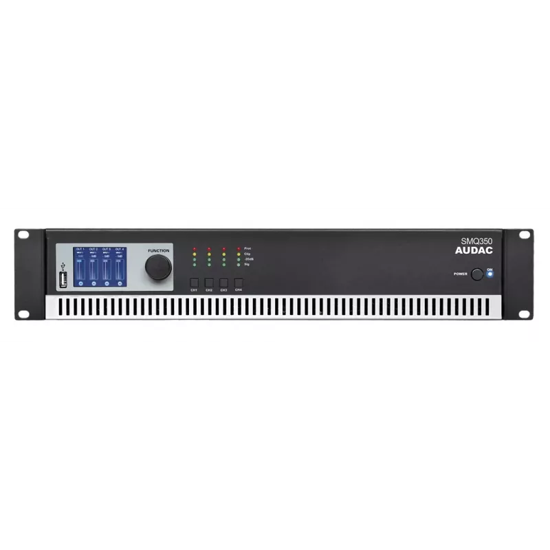 Audio stiprintuvas AUDAC SMQ350 Class D 0.05% THD 95 dB SNR
