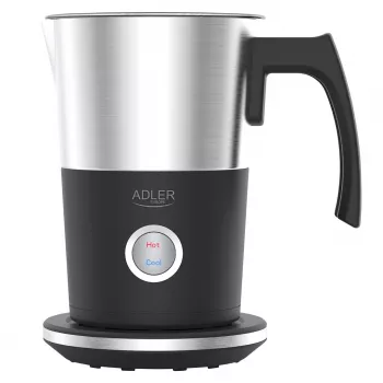Automatinis pieno putotuvas Adler AD 4497 — nerūdijantis plienas, 600W, putos 120 ml / šildymas 300 ml, karštas ir šaltas