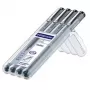 Fineliner Staedtler pigment liner 308 Juoda 4 vnt.