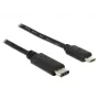 DeLOCK - USB laidas - 5 kontaktų mikro USB B tipo (kištukas) - 24 kontaktų USB C tipo (kištukas) - 1,0 m (USB 3.1) - juodas (83602)