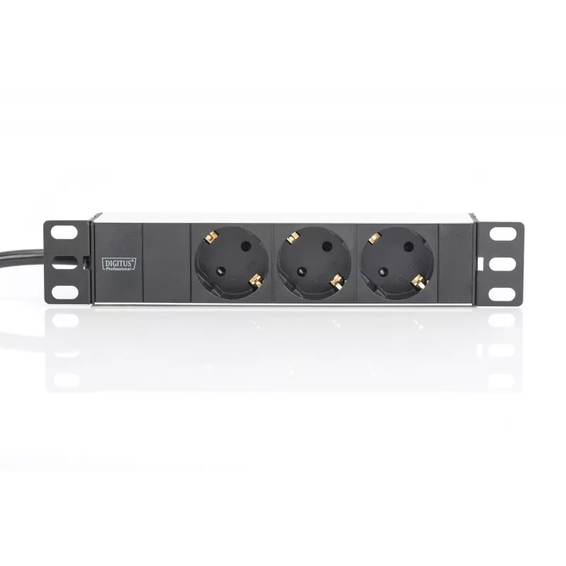 Aliuminis lizdų blokas Digitus DN-95411 3 apsauginiai lizdai 2 m